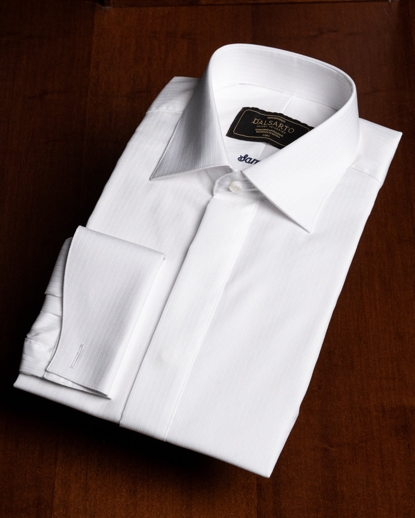 White Ceremony Shirt with Relief