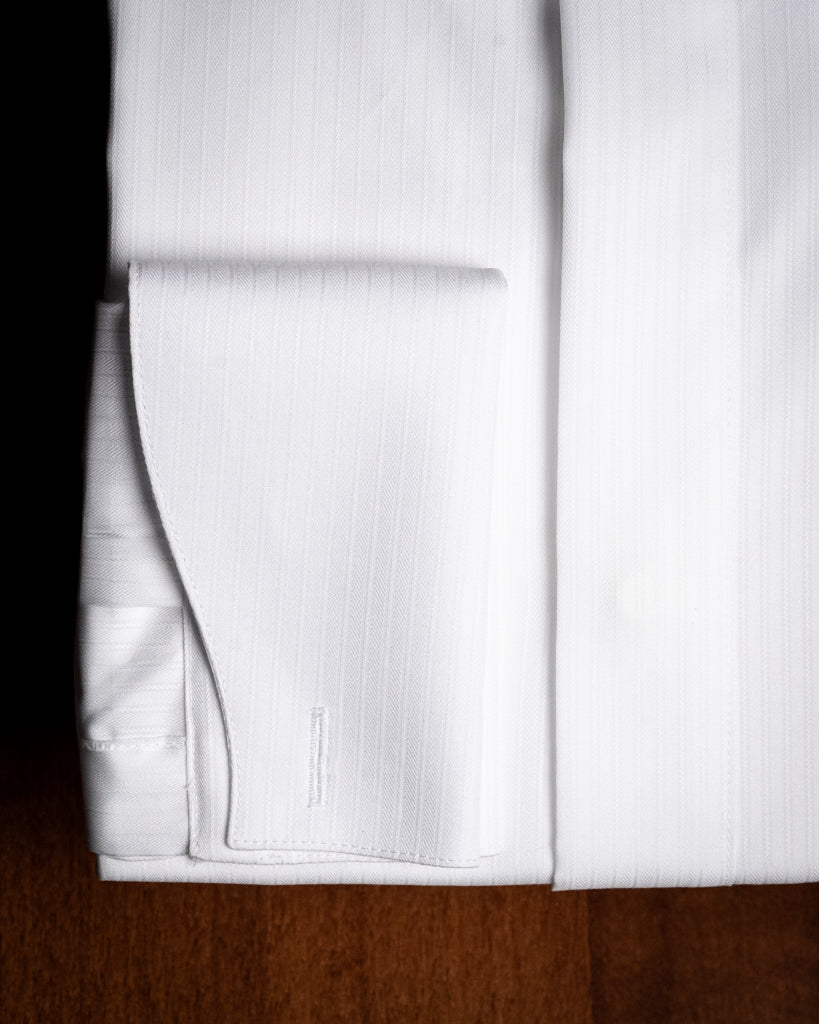 White Ceremony Shirt with Relief