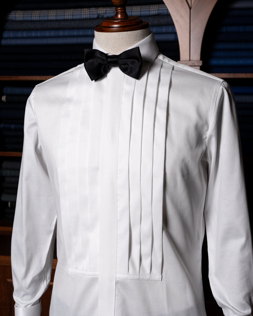 White Pleated Ceremony Shirt