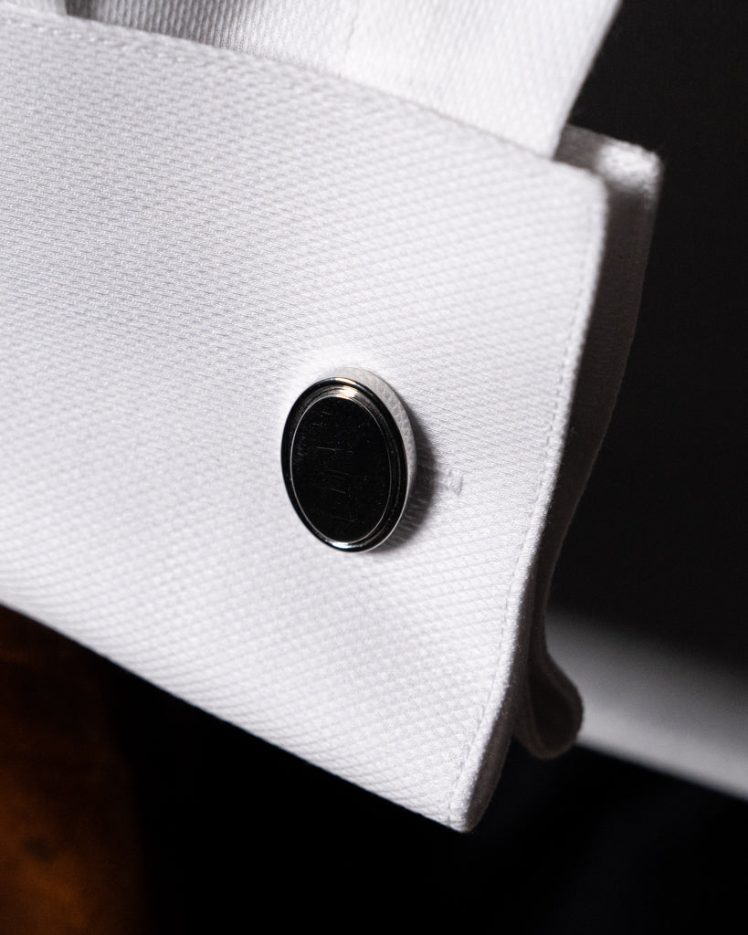 Camicia Cerimonia Bianco Piquè con Plissé