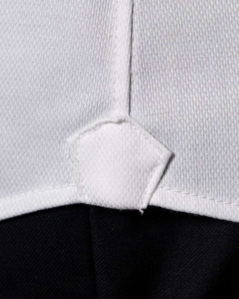 Camicia Cerimonia Bianco Piquè con Plissé