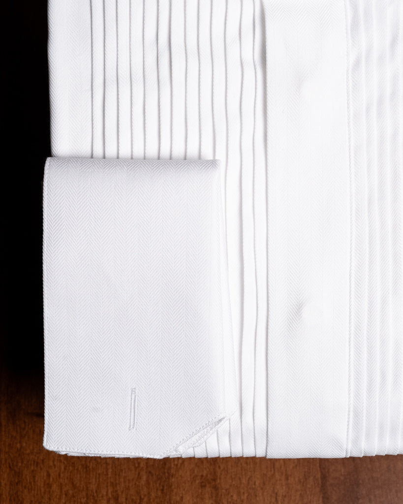 White Pleated Ceremony Shirt