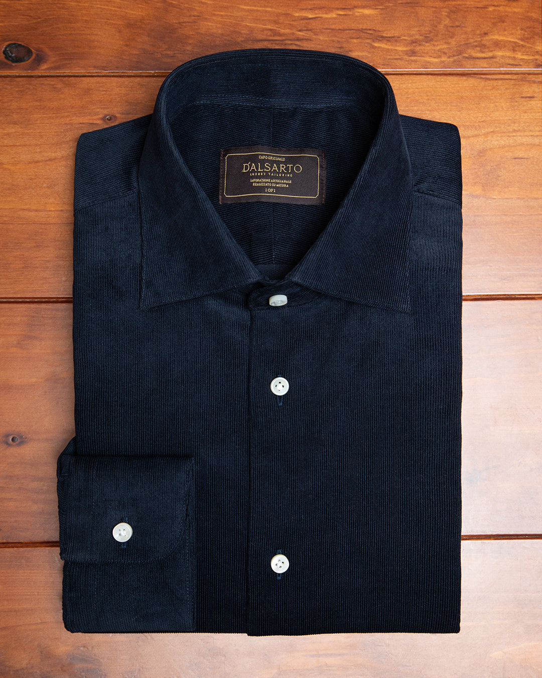 Camicia in Velluto Blu