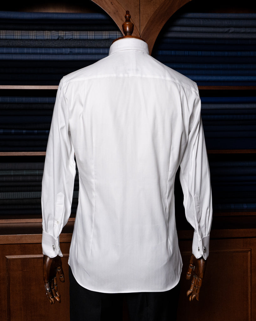 Camicia Cerimonia Plissé Bianca