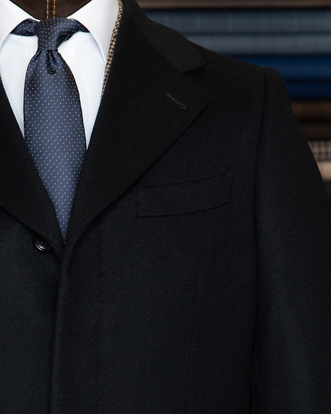 Cappotto Blu Abbottonatura Coperta