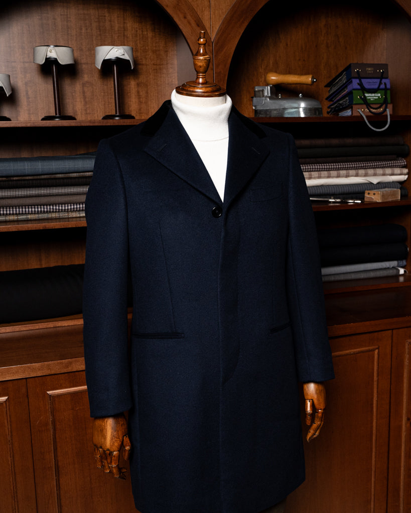 Cappotto Blu Monopetto