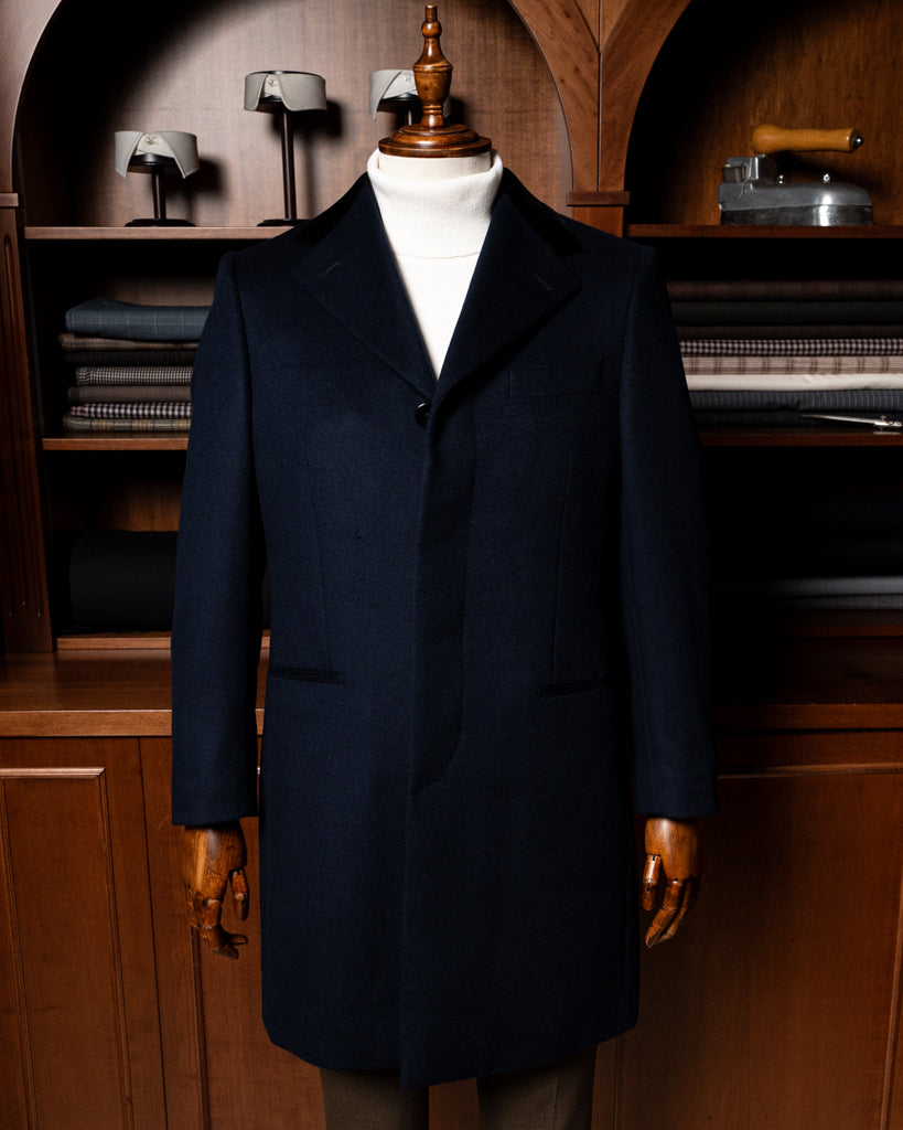Cappotto Blu Monopetto