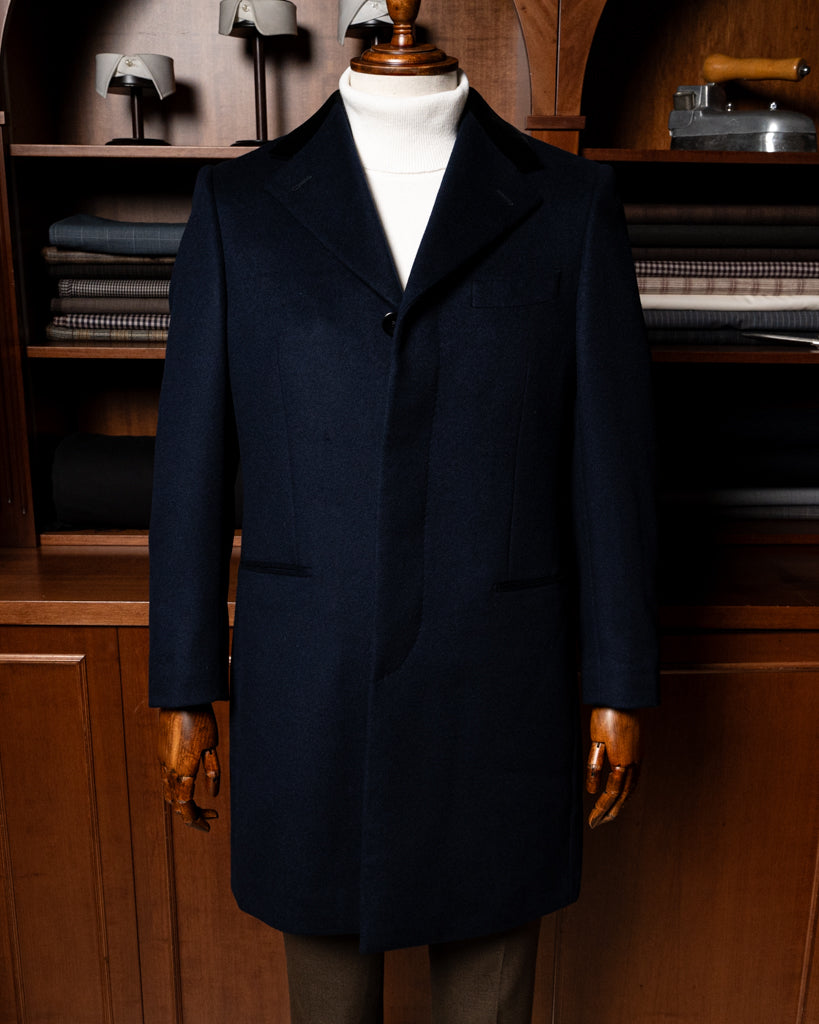 Cappotto Blu Monopetto