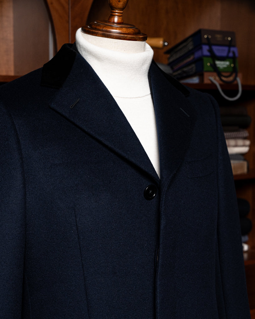 Cappotto Blu Monopetto