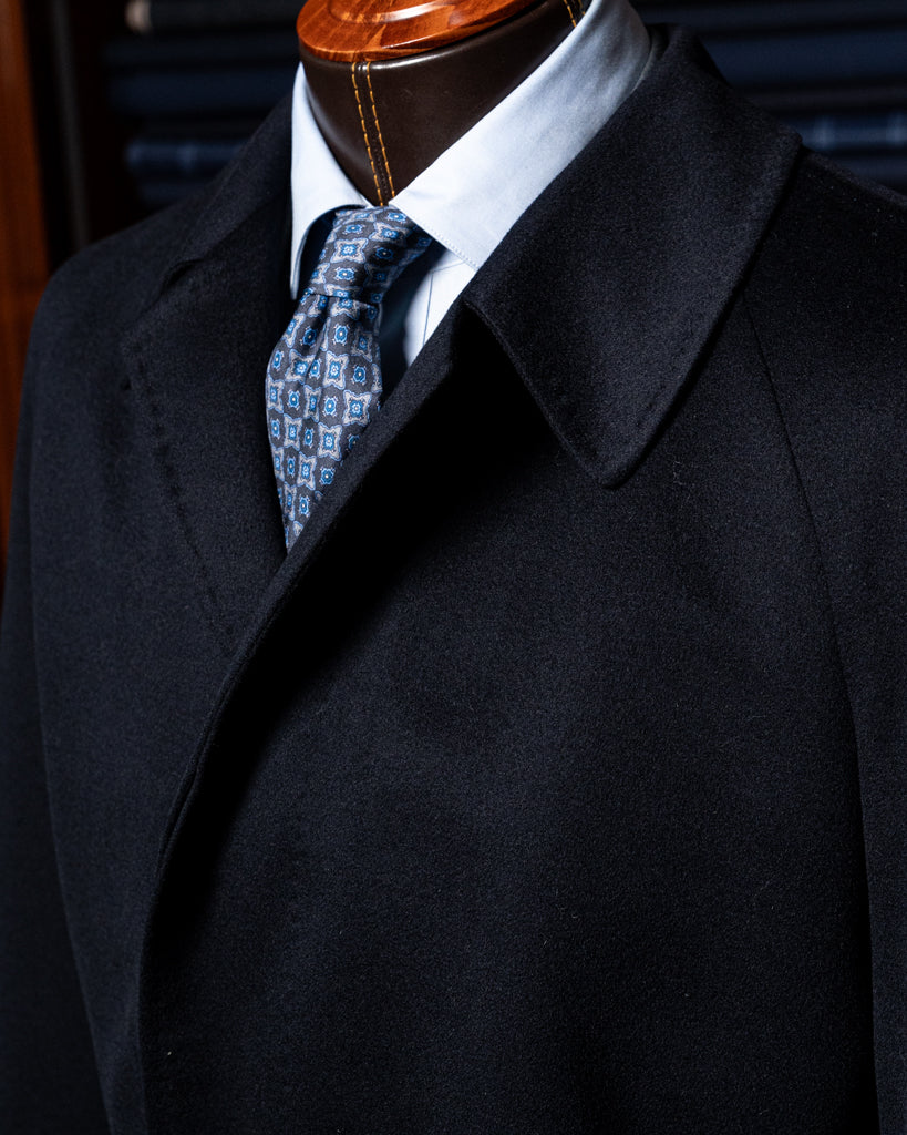 Cappotto Blu Notte Lana con Cinta