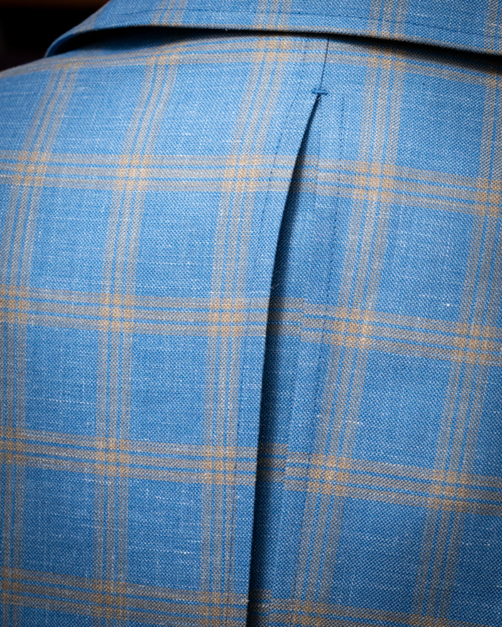 Cappotto Azzurro a Quadri