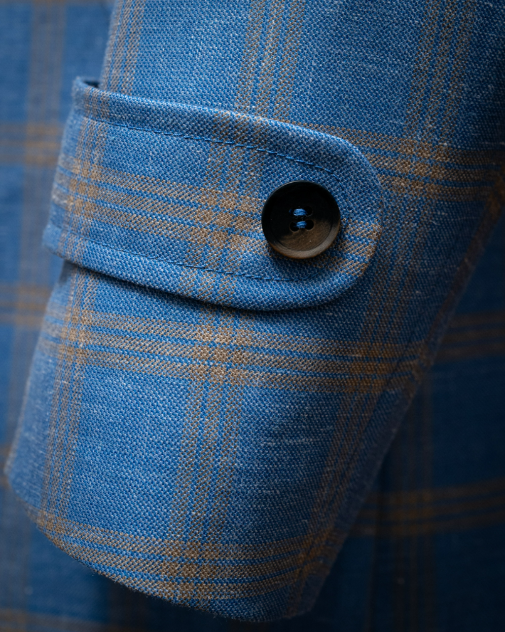 Cappotto Azzurro a Quadri