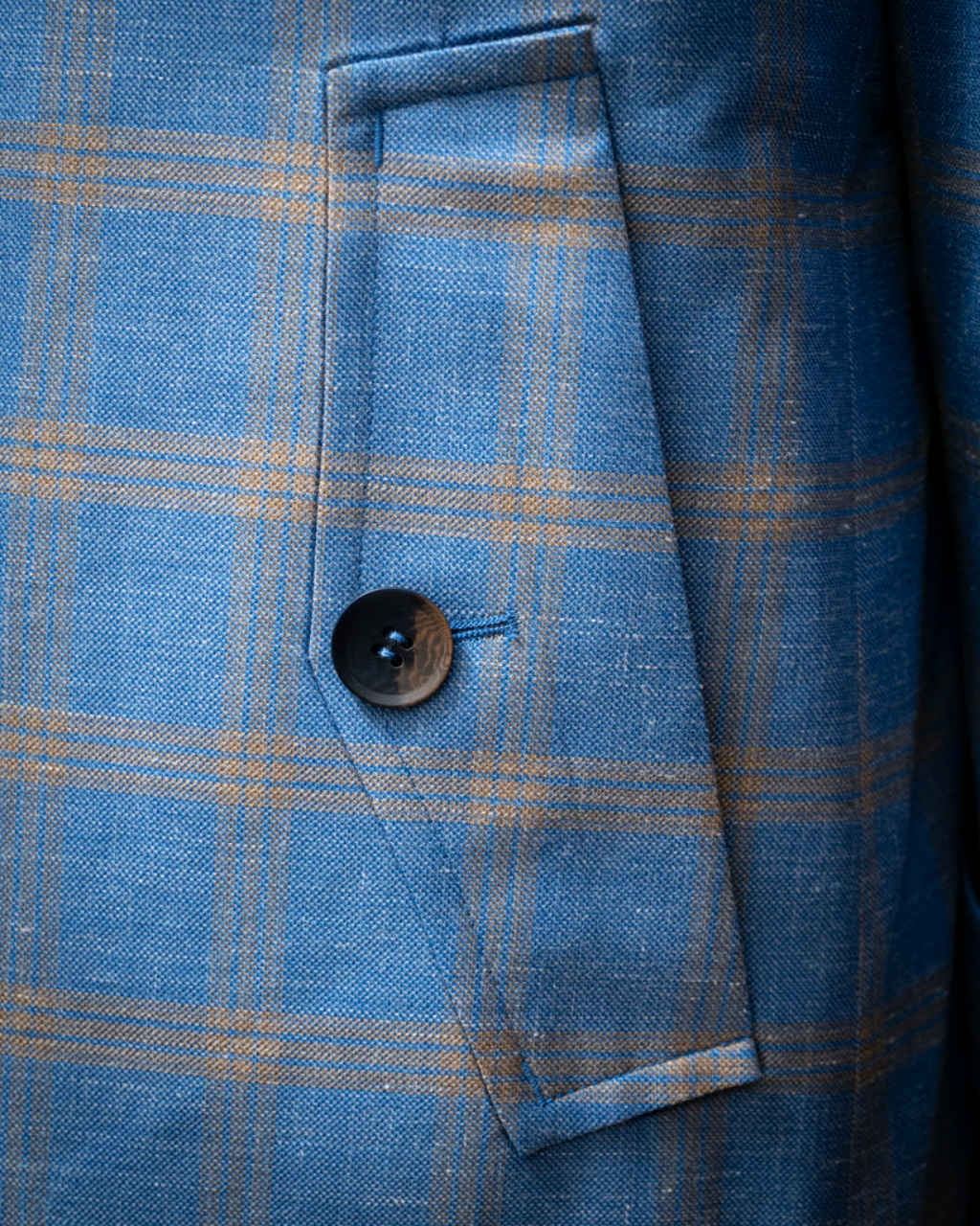 Cappotto Azzurro a Quadri