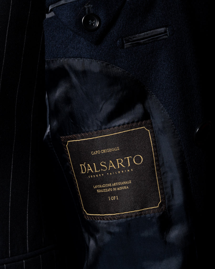 Cappotto Ghiberti Blu Scuro con Velluto