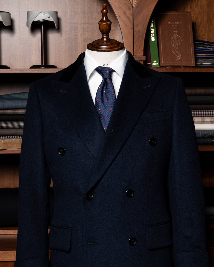 Ghiberti Dark Blue Coat with Velvet