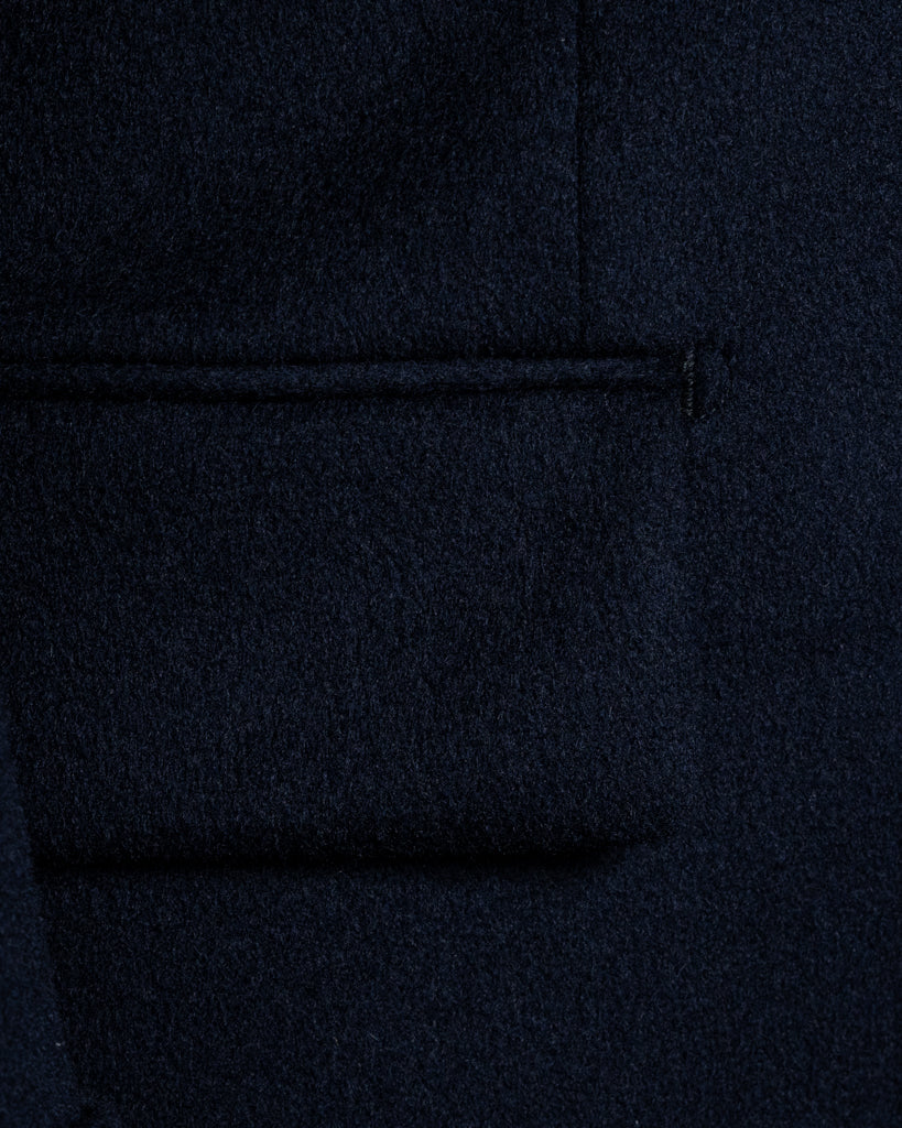 Ghiberti Dark Blue Coat with Velvet