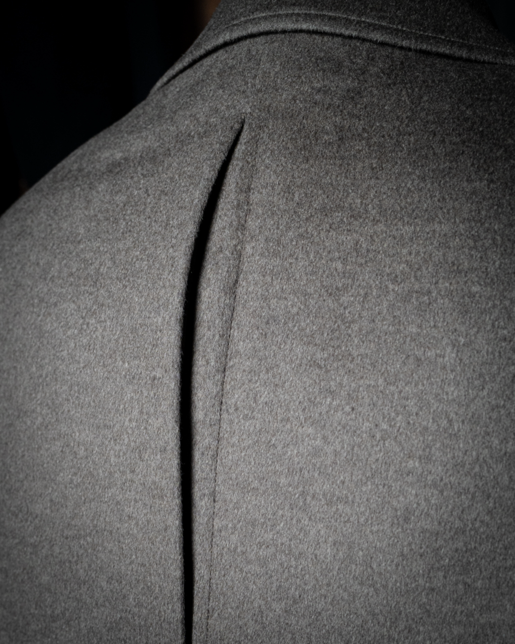 Gray Cashmere Wool Coat