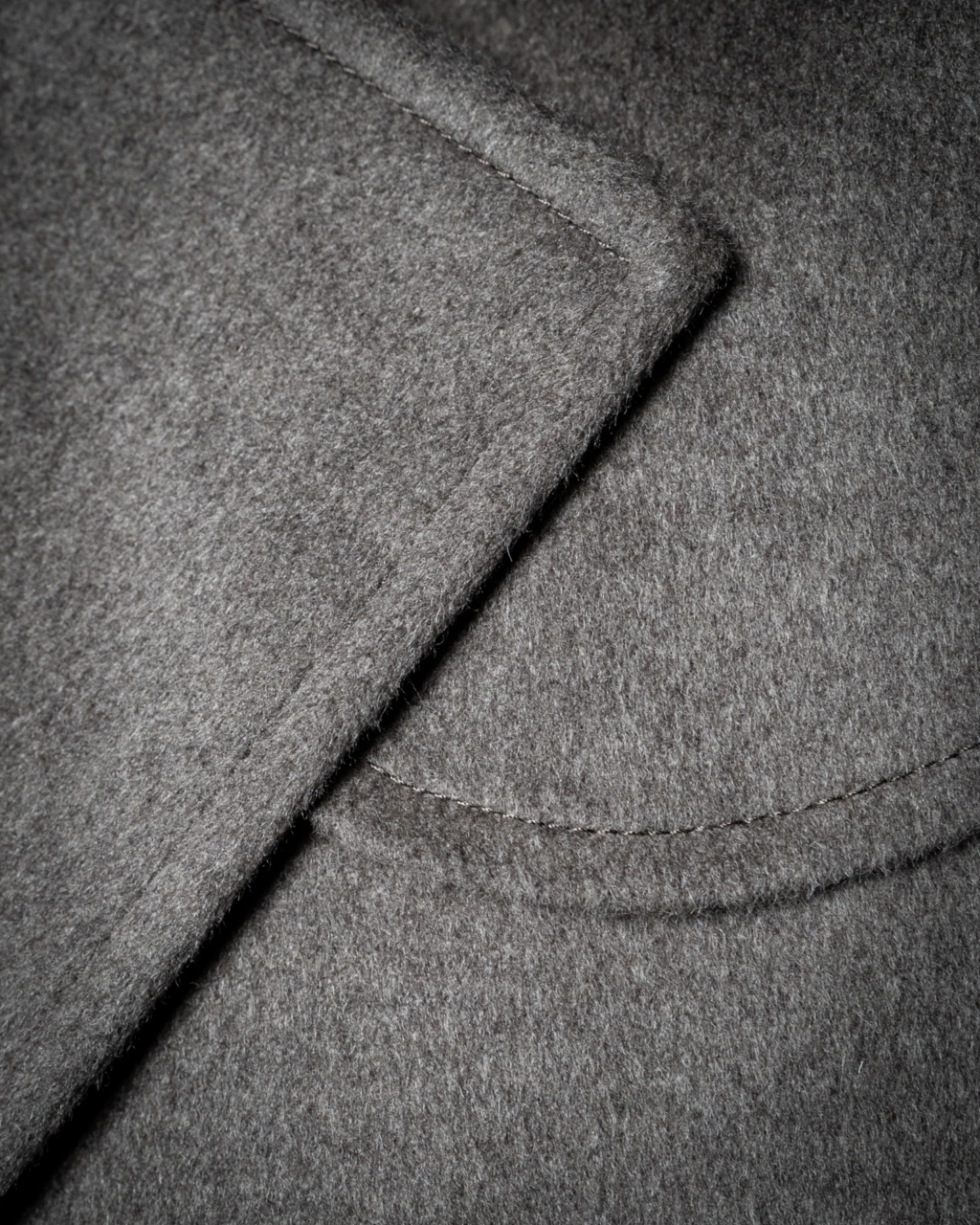 Gray Cashmere Wool Coat