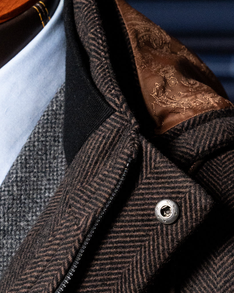 Cappotto Marrone Spinato