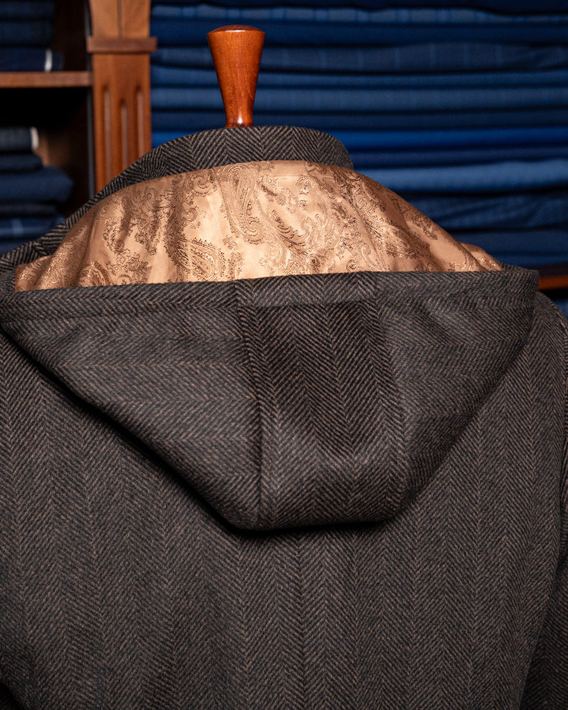 Cappotto Marrone Spinato