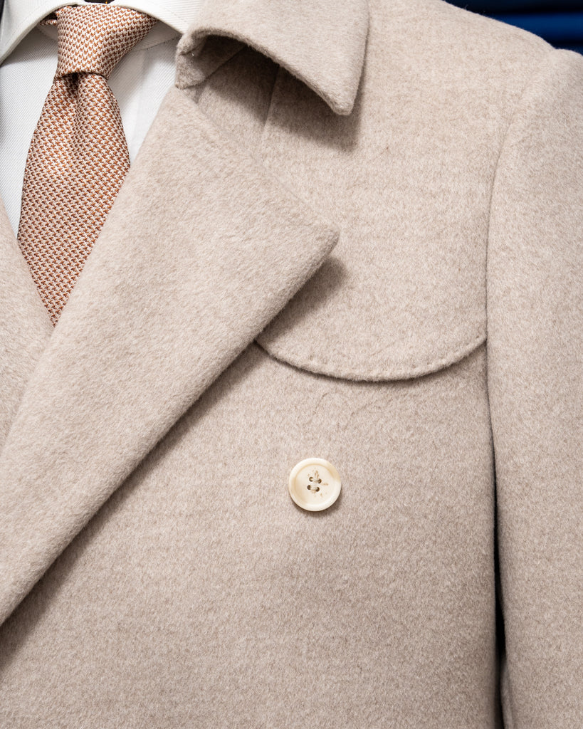 Double-Breasted Sand Coat