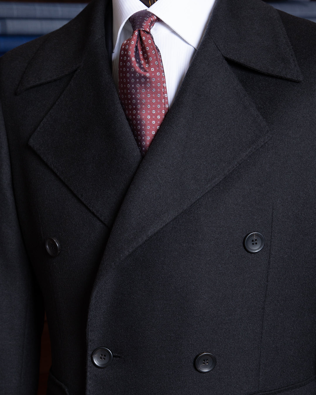 Ulster Blue Cashmere Wool Coat
