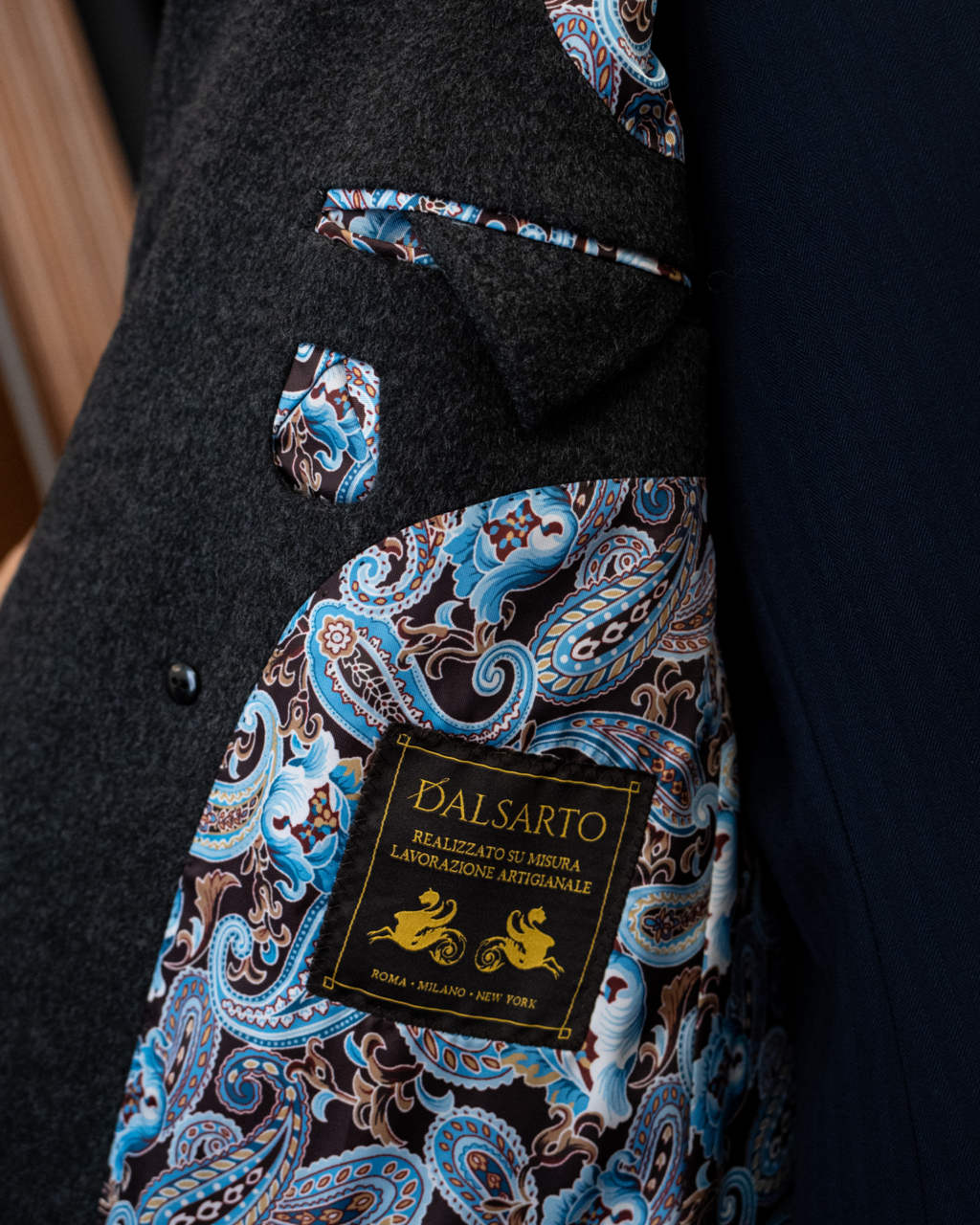 Napoleon Gray Coat in Wool and Cashmere