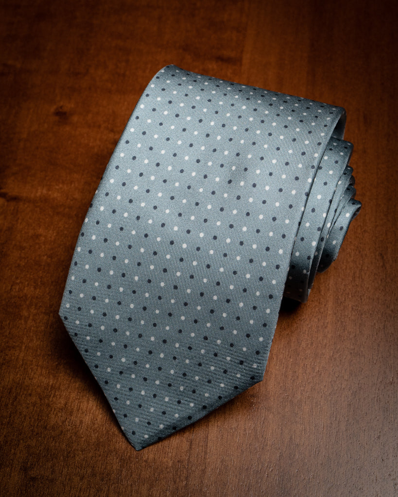Agostino Blue Polka Dot Tie