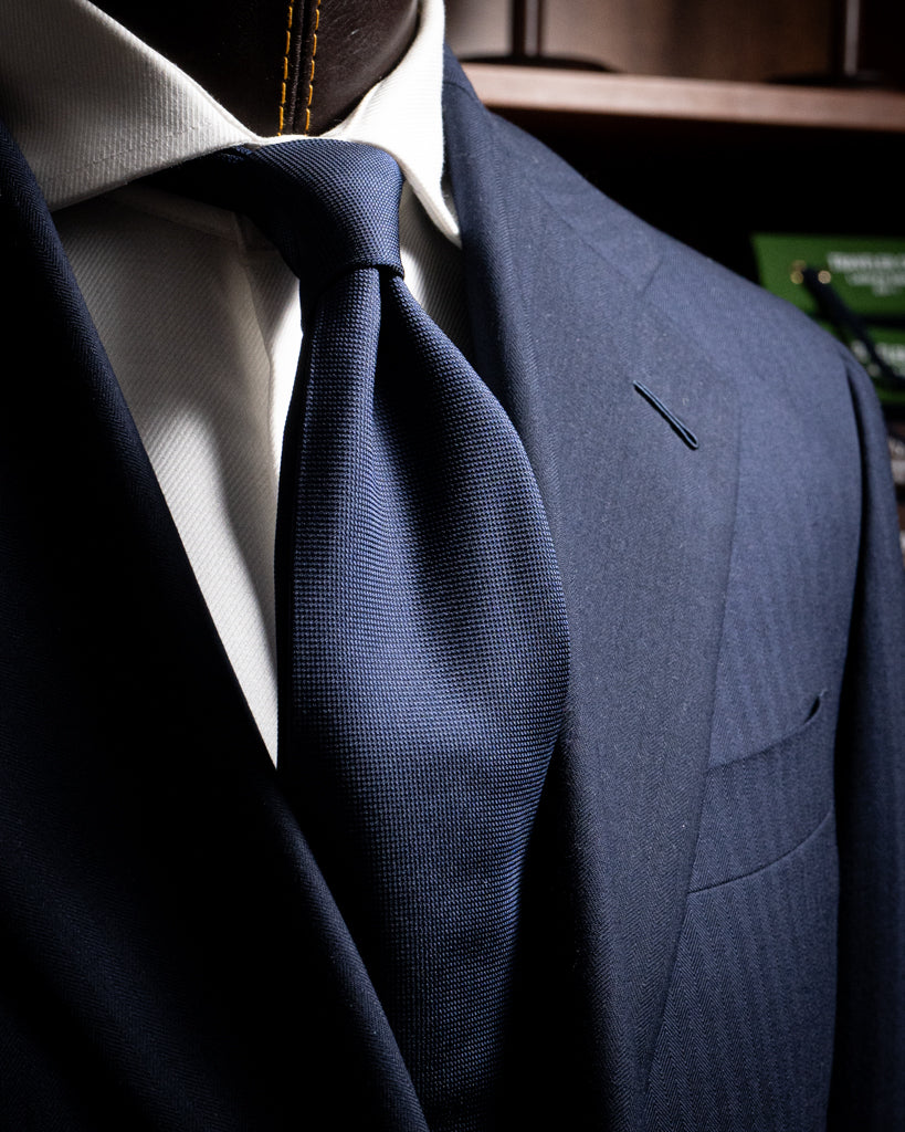 Agostino Blue Piquet Tie