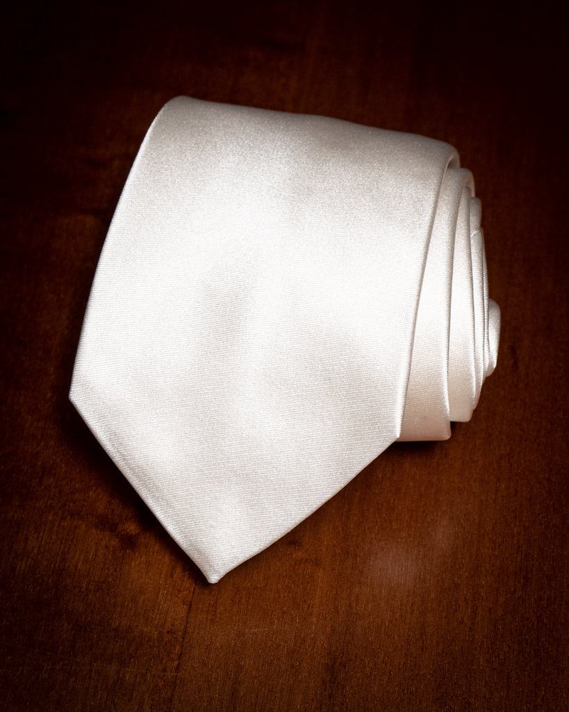 Cravatta Bianca in Raso