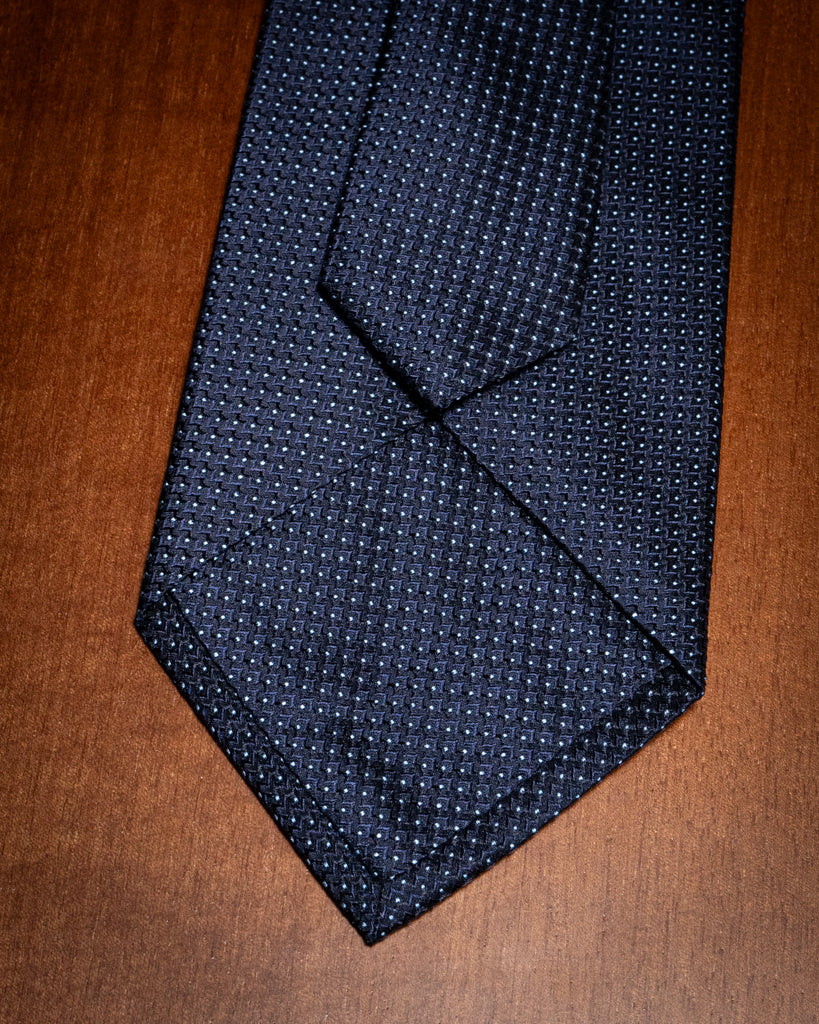 Blue Tie with Micro Squares
