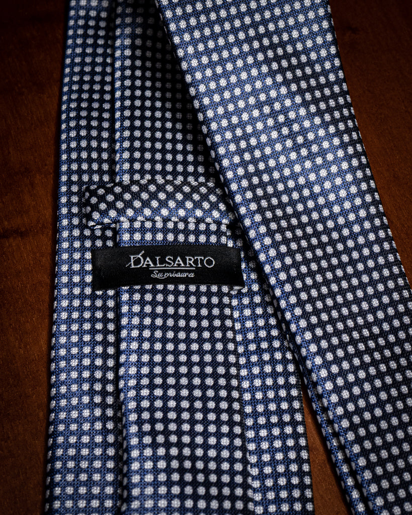 Cravatta Blu Notte a Pois