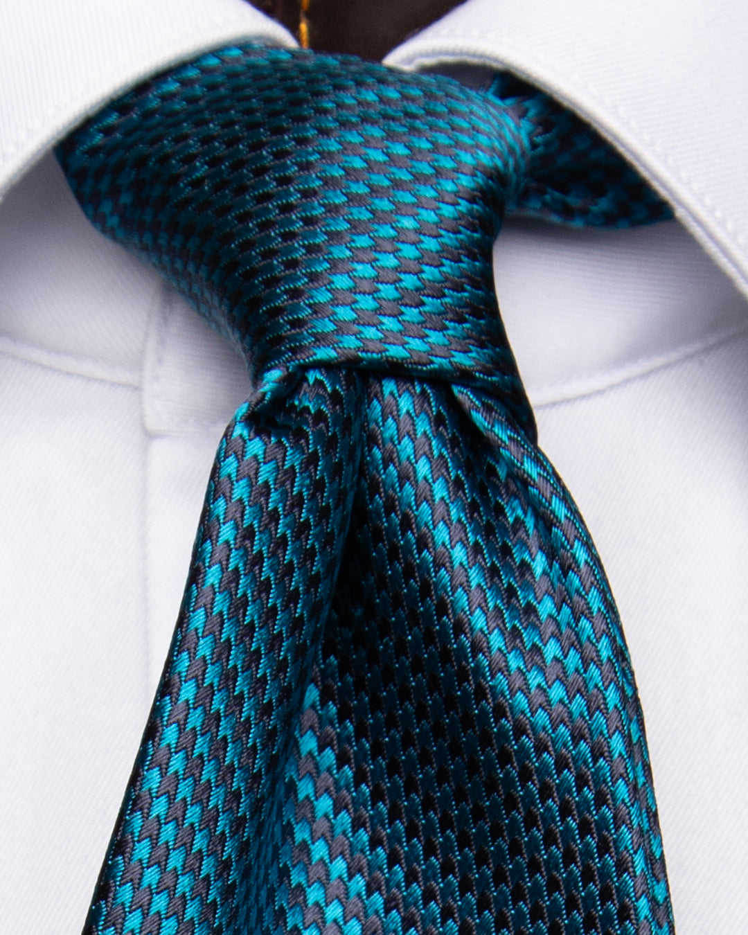 Midnight Blue and Light Blue Tie with Micro-Pattern