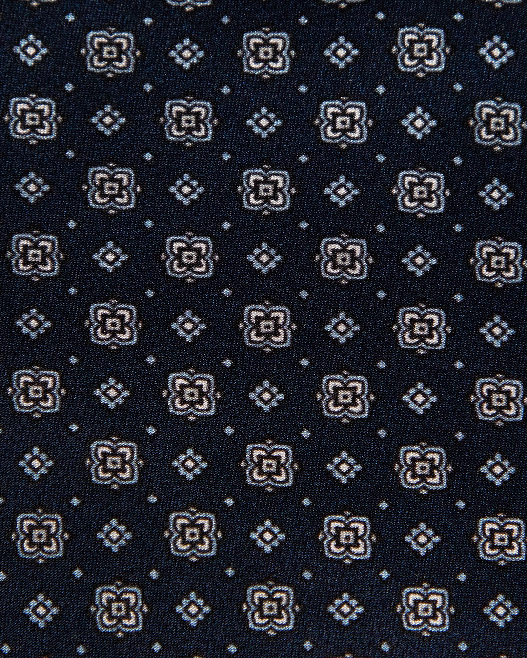 Cravatta Blu Scuro con Microfantasia