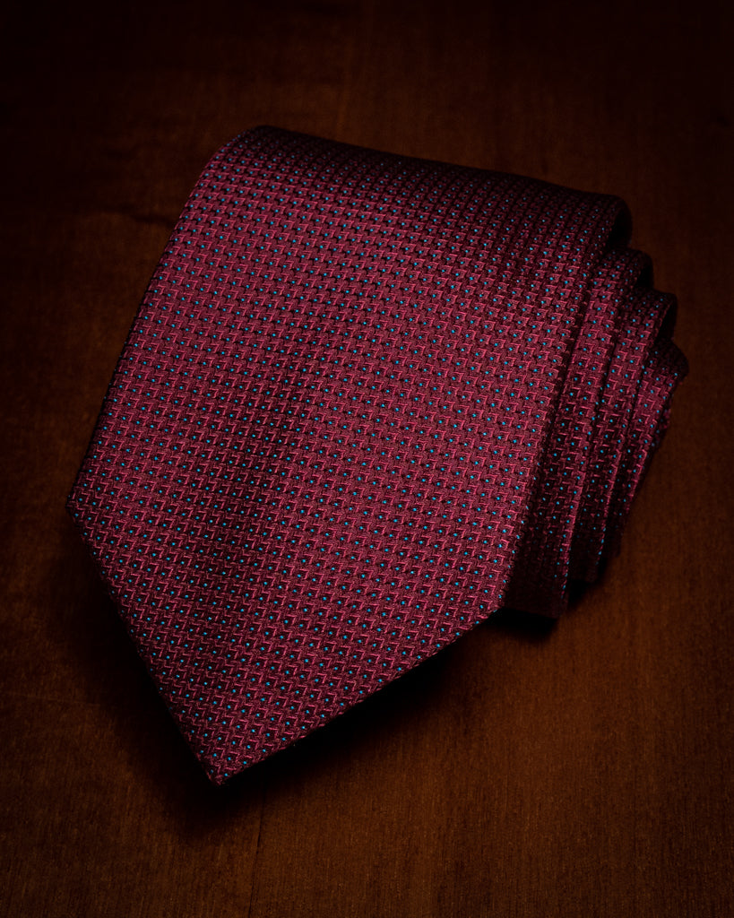 Agostino Bordeaux Tie with Fantasy