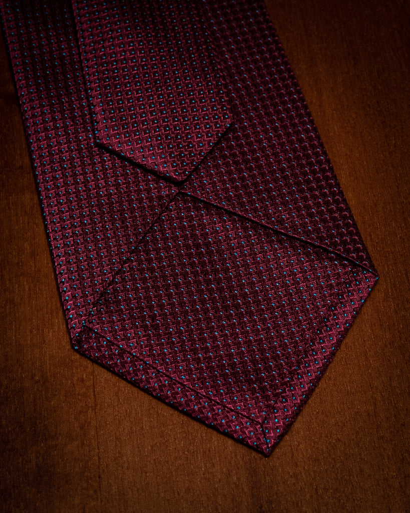 Agostino Bordeaux Tie with Fantasy