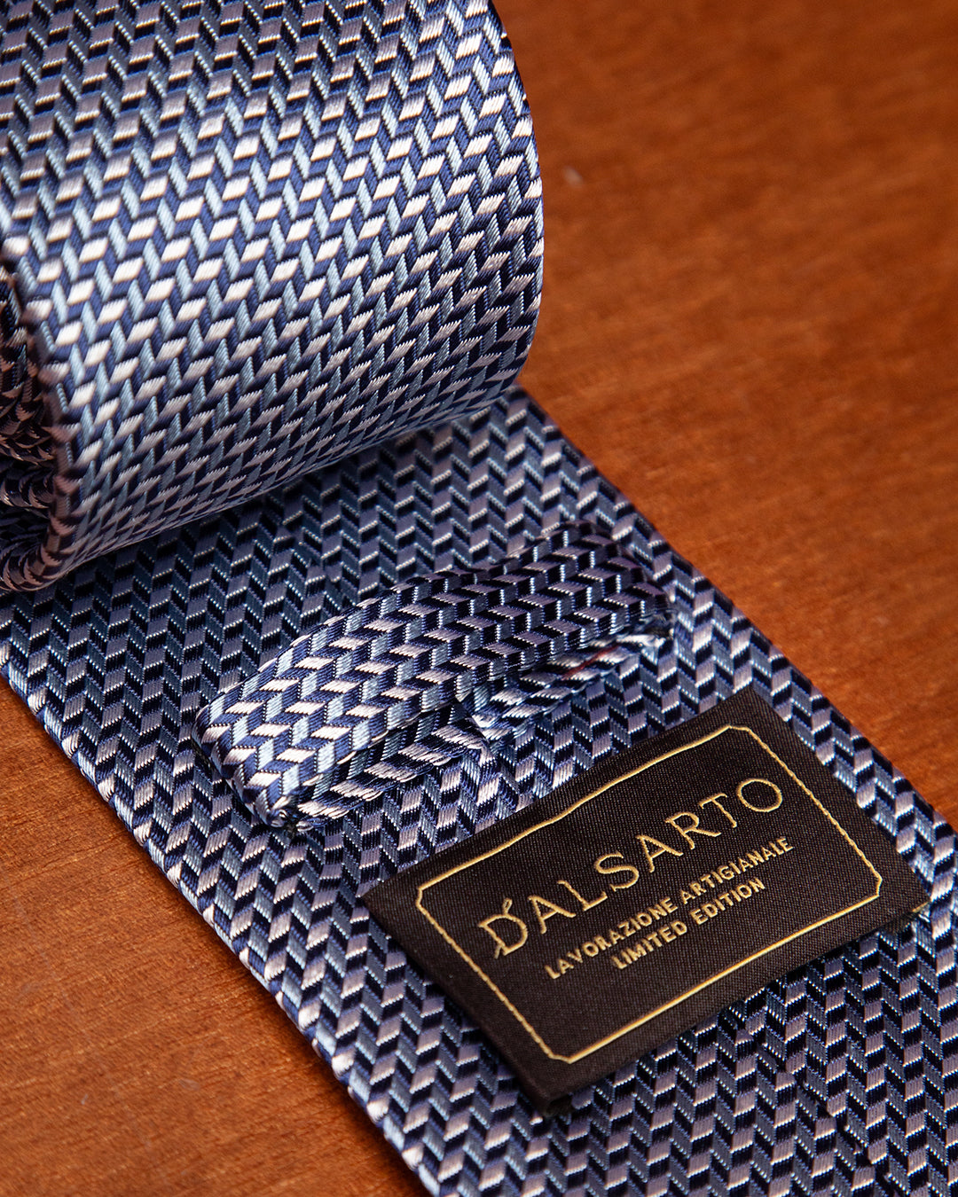 Cravatta Fantasia Bianca, Blu e Celeste