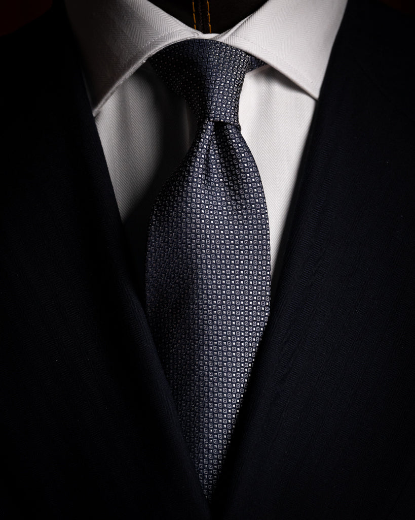 #color_Blu Notte con Microfantasia Bianca