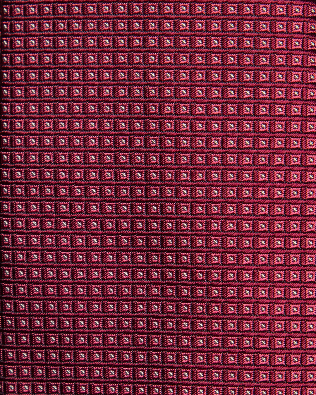 Cravatta Jacquard Rosa Magenta Con Microquadri Fucsia