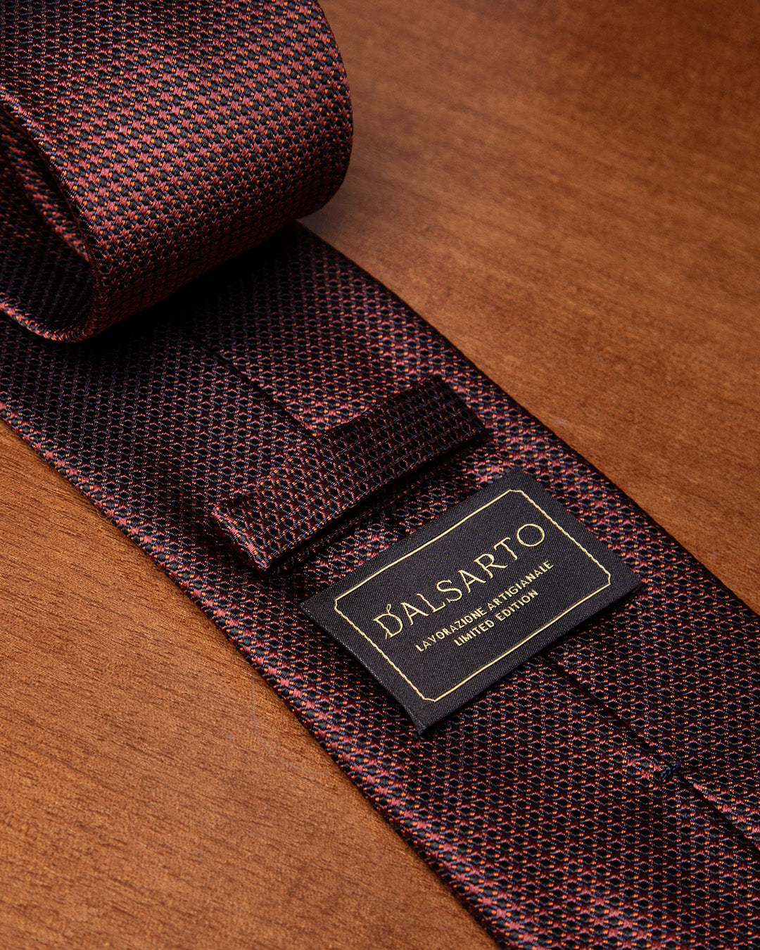 Cravatta Micro-Jacquard Rame