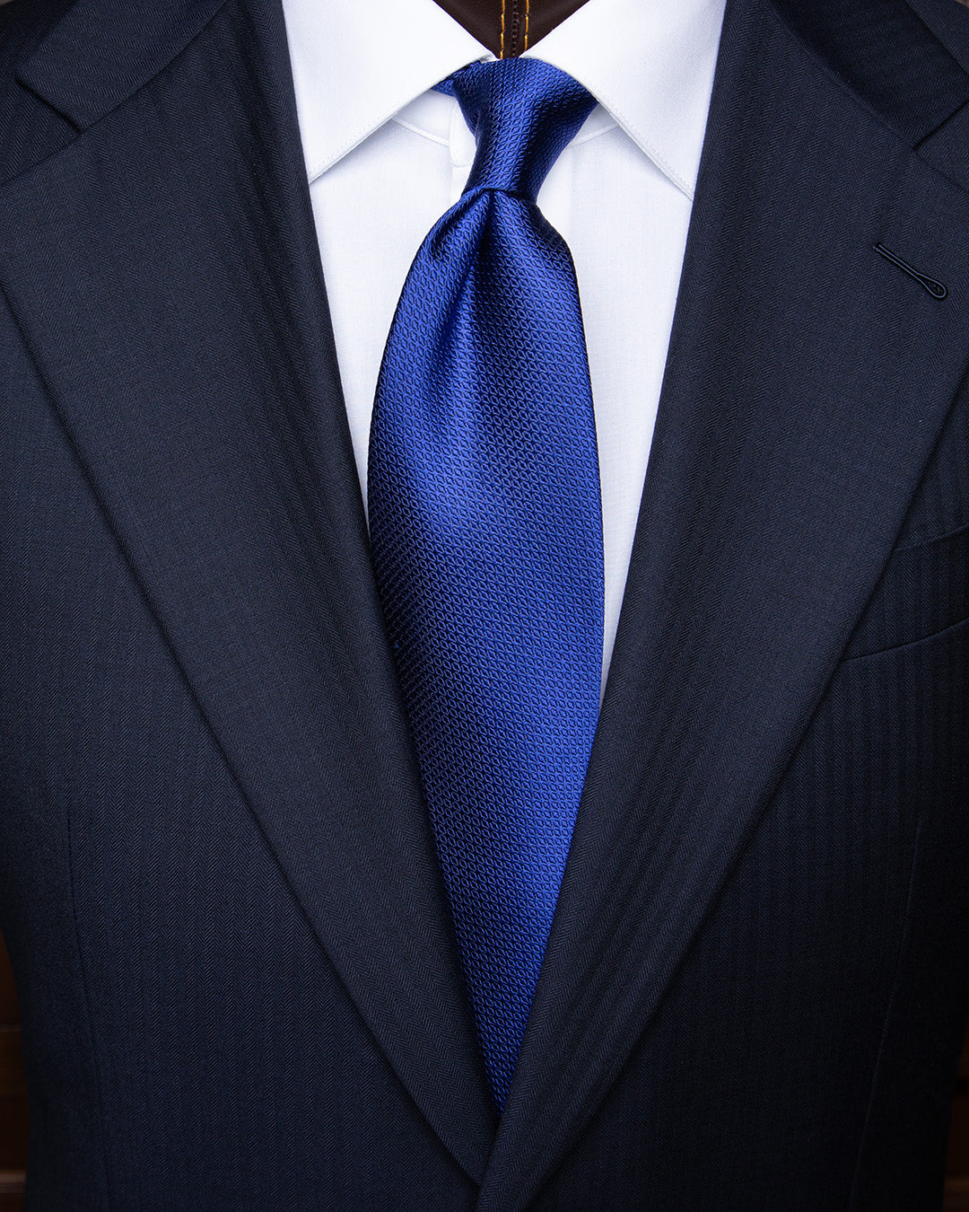 Cravatta Nido D'Ape Blu Elettrico