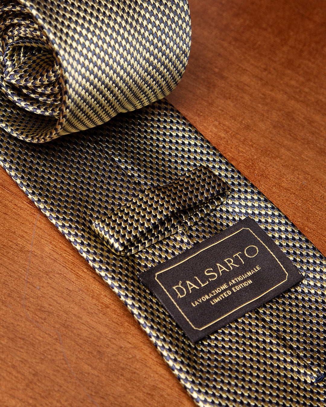 Cravatta Nido d'Ape Giallo e Blu