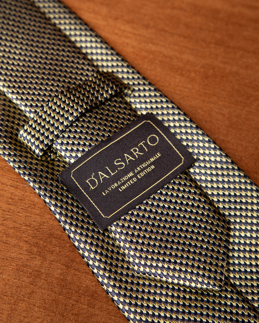 Cravatta Nido d'Ape Giallo e Blu