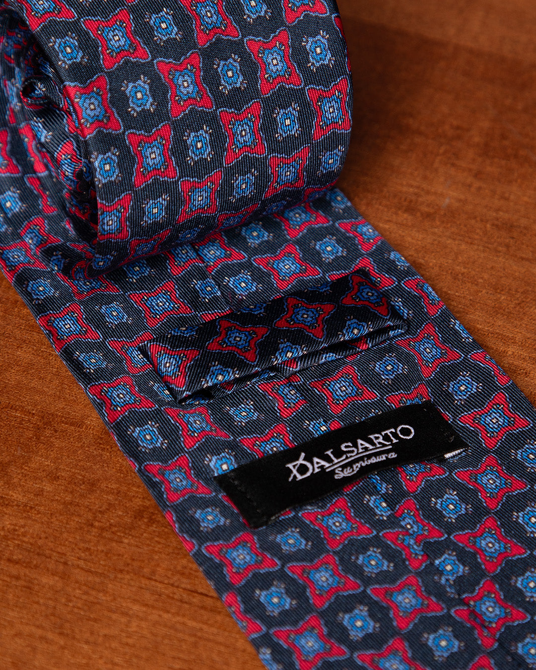 Cravatta Rosso e Blu Fantasia