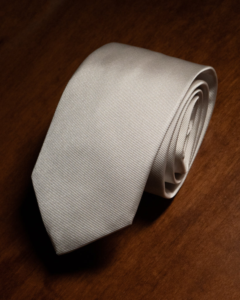 Agostino Silver Metal Tie