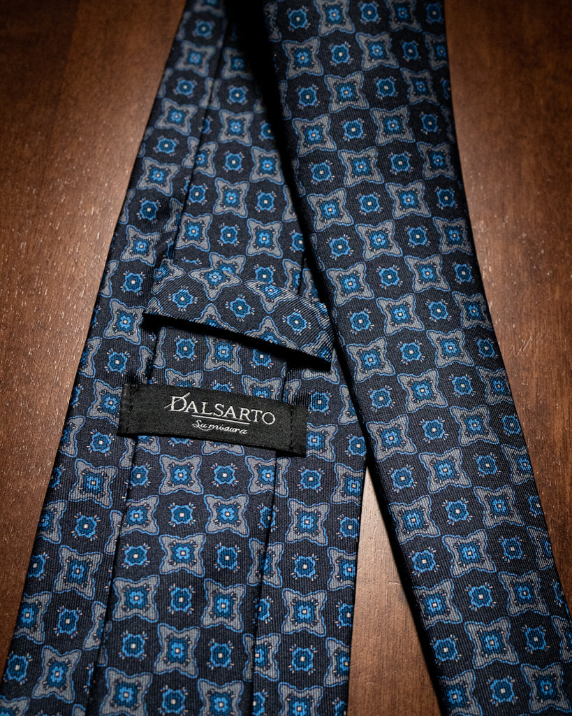 Agostino Blue Tie With Pattern