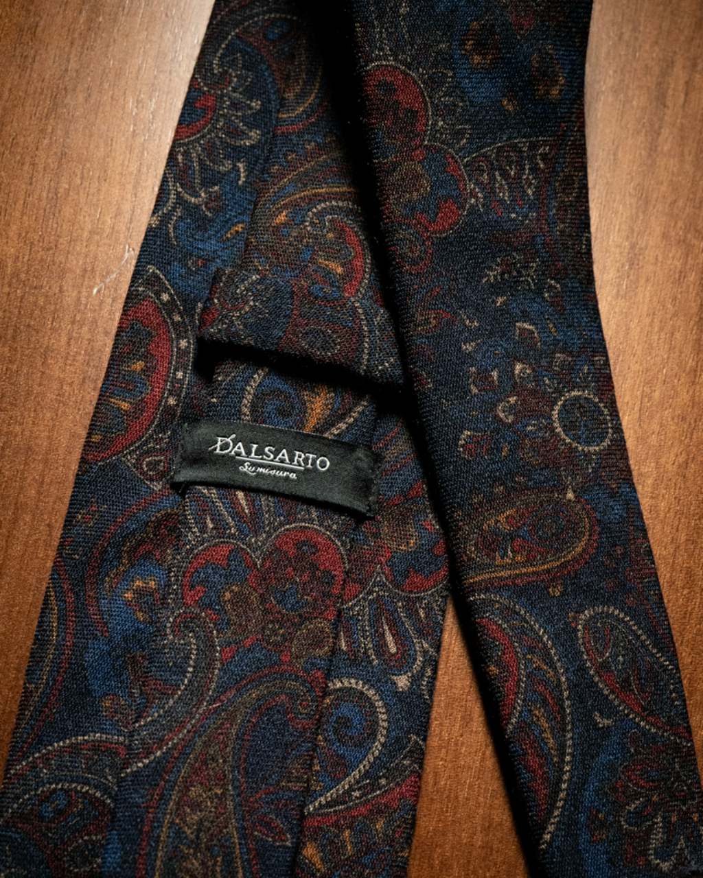 Cravatta Agostino Blu con Fantasia Floreale