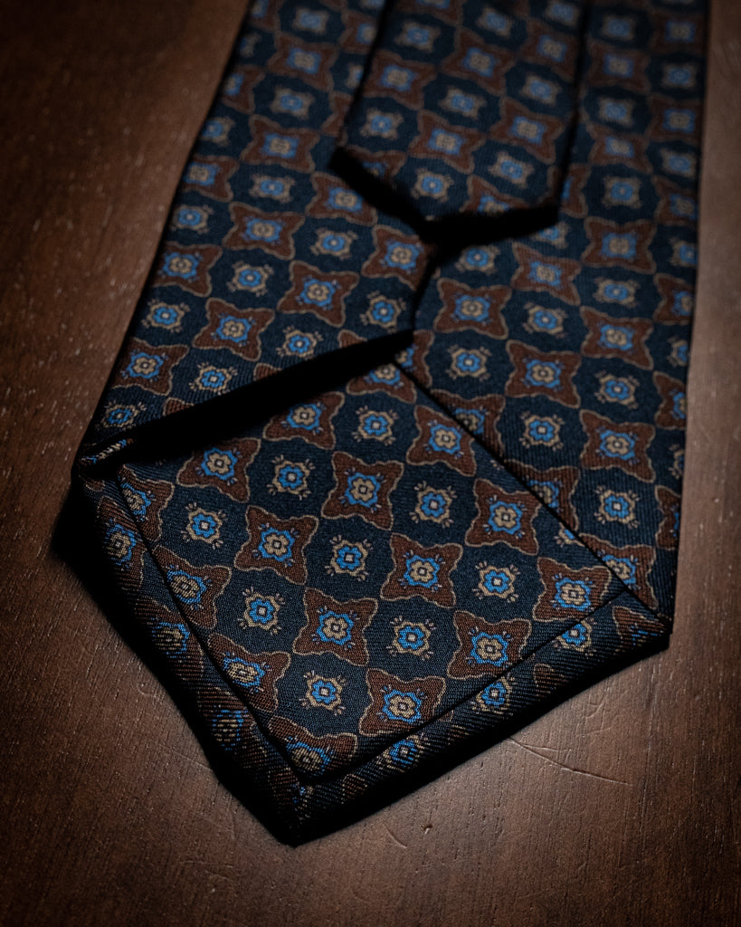 Agostino Blue and Brown Patterned Tie