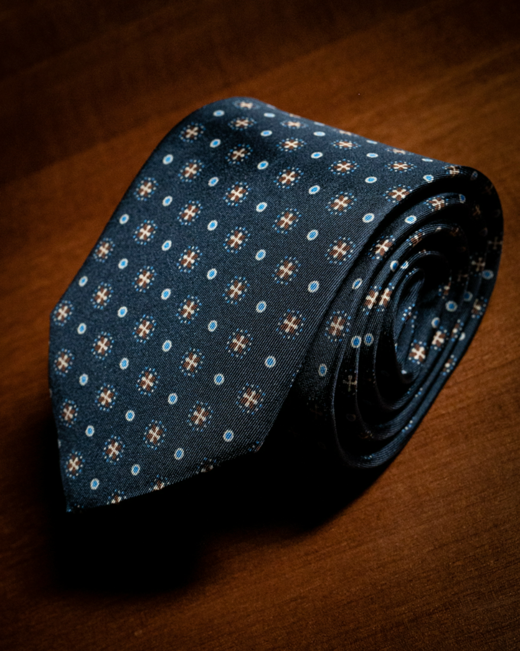 Agostino Medium Blue Patterned Tie