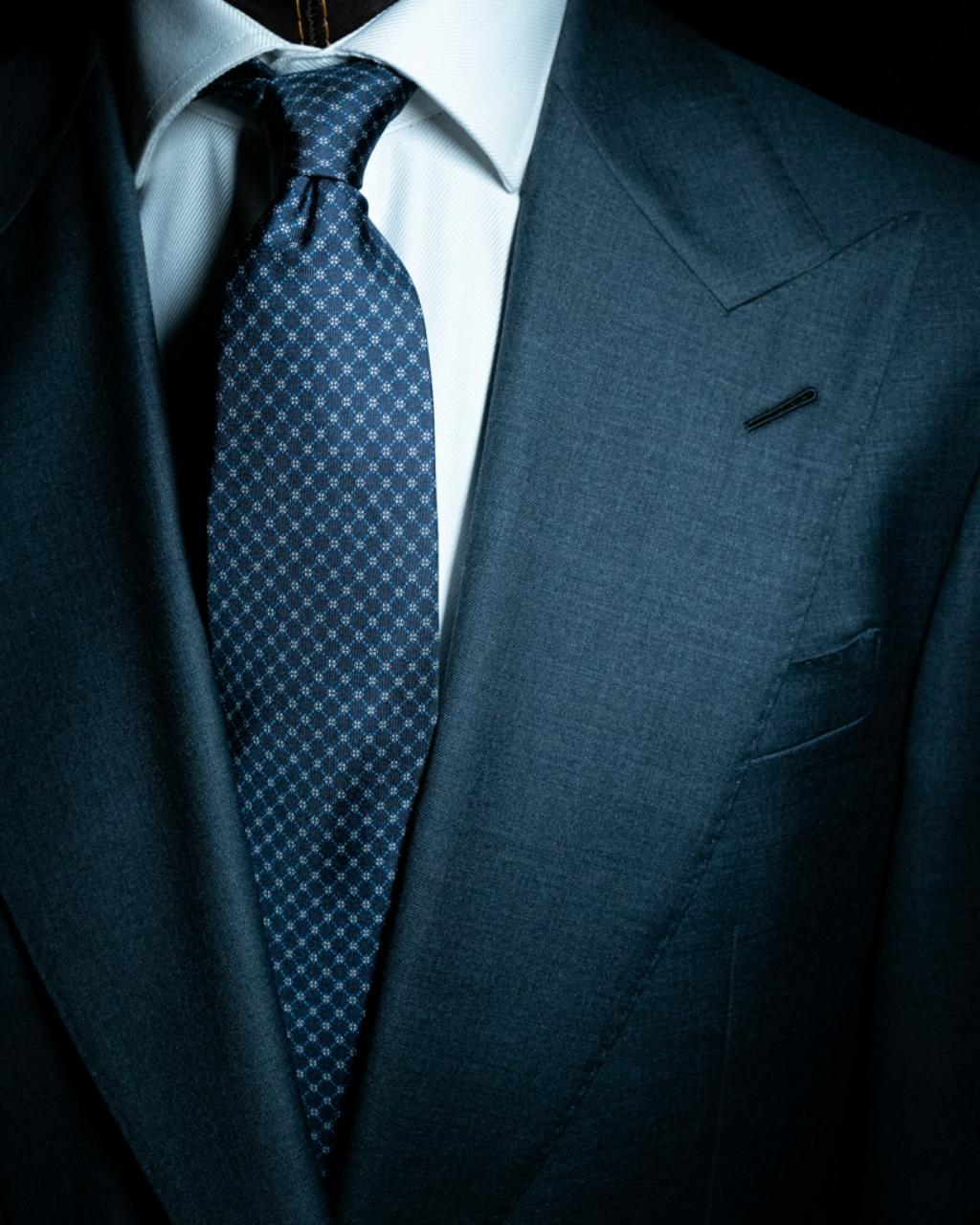 Agostino Blue Tie With Micro Pattern
